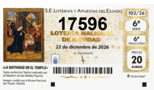 Décimo Loteria de Navidad 2026 Nº 17596