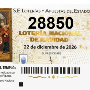Décimo oficial Lotería de Navidad 2026 - Número 28850 - 20€